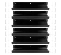 YUENPUN Paquete de 6 estantes flotantes acrílicos negros, sin taladro, estante decorativo para colgar en la pared, para sala de estar, dormitorio, baño y almacenamiento de cocina