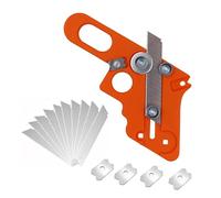 Yuentoen Cortador de bordes de chapa, cortador de cantos para desviadores, recortador Edge Banding con 10 cuchillas de repuesto, cepilladora de cantos, cepilladora de bordes, herramienta de corte