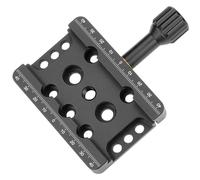 YUEOCT Adaptador de montaje de telescopio de 91 mm, abrazadera de sillín de cola de milano con orificios avellanados M6 M8 para placa de barra de riel estilo Vixen, trípode astronómico OTA, cabeza