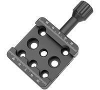 YUEOCT Adaptador para telescopio, Base de Montaje de Cola de Milano, Abrazadera de sillín con Orificios avellanados M6 M8 para Placa de Barra de riel Estilo Vixen, Cabeza de Montaje ecuatorial