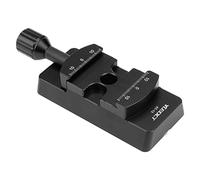 YUEOCT Placa de montaje de cola de milano de barra de riel de tamaño V con abrazadera tipo Arca Swiss para sillines de cola de milano estilo Vixen, adaptador de alcance de telescopio, base de montaje