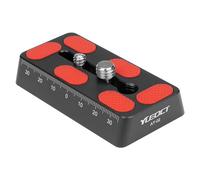 YUEOCT Placa de montaje de cola de milano estilo Vixen de 80 mm, con tornillo de cámara de anillo D de 1/4 pulgadas 3/8 pulgadas para telescopio, base de montaje de sillín OTA, adaptador de trípode de