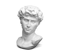 YUEOECOR Estatua griega de David de 12 pulgadas, mini busto romano clásico, escultura de mitología griega para decoración del hogar