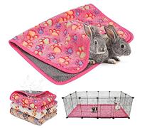 YUEPET Mantas impermeables de cobayas, lavables, paquete de 3 forros de forro polar para jaulas de animales pequeños, tapete suave para dormir, manta de franela cálida para hámster, conejo, chinchilla