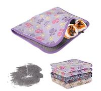 YUEPET Mantas impermeables de cobayas, lavables, paquete de 3 forros de forro polar para jaulas de animales pequeños, tapete suave para dormir, manta de franela cálida para hámster, conejo, chinchilla
