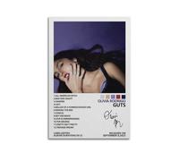 YUERBNC Póster de Olivia Rodrigo Guts para portada de álbum, póster vintage para pared, lienzo, estético, pósteres de música y películas, decoración para sala de estar, dormitorio, 40 x 60 cm, estilo
