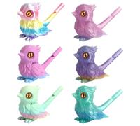 Yueser Silbato de Pájaros, 6 Piezas 3D Impresión Fiestas Silbato para Niños Multicolor Silbato de Emergencia Pájaros de Agua Musical Juguetes Niños Fiesta de Cumpleaños Regalos (Color Aleatorio)