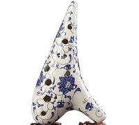 YUESFZ Ocarina, Juego De Flautas De Patata Dolomite De 12 Agujeros, Azulejos Tradicionales De Porcelana Azul Y Blanca Clásica, Regalos para Novia (Color : Blanco, Size : 12 Hole-AG)