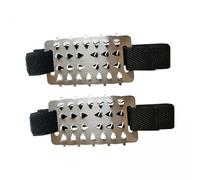 YueShengYCHUANG 2 Piezas Crampones de 26 Puntas de Acero Cleats Antideslizantes para Zapatos Cubiertas Resistentes Al Desgaste Tacos para Hielo Portátiles Adecuados P