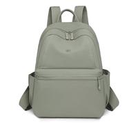 YUESITE Mochila pequeña para mujer, ligera, con protección antirrobo, resistente al agua, mochila para el día a día, la escuela y los viajes, verde claro