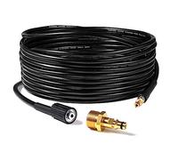 YUET 10M Manguera de Repuesto para Lavadora de Alta Presión, Clic Bayoneta a Rosca M22-14 mm para Kärcher K2, K3, K4, K5, K7, Atornillar el Adaptador de Conexión Rápida