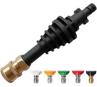 YUET Lanza corta para adaptador de extensión para lavadora de coche para Worx WA4013 herramienta de limpieza accesorio para varilla de acoplamiento rápido