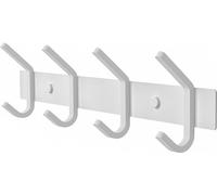 YUET Perchero de Pared con 4 Ganchos, Perchas de Montaje en Pared Acero inoxidable Colgadores, Perchero para Entrada, Cocina, Baño, Dormitorio, Colgar Abrigos Bufandas (Blanco)