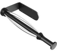 YUET Portarrollos de Cocina Adhesivo o Perforación, Soporte Papel Pared Efecto de Amortiguación, Soporte para Toallas de Papel de una Sola Mano para Cocina Armarios y Baño, Negro Plata