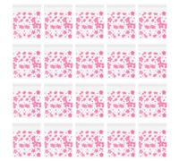 yueton 100 bolsas de celofán autosellantes con flores de cerezo rosas, bolsas de celofán resellables para embalaje hecho a mano de galletas, caramelos, pan