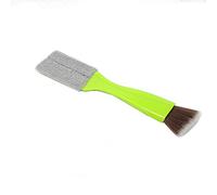 Yueton - Cepillo de limpieza portátil de doble punta para casa, coche, oficina, color verde claro