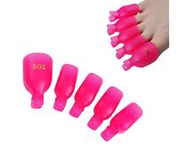 yueton Pack de 10 reutilizable para uñas Nail Art Soak Off Cap Clip UV Gel Polish Remover herramienta