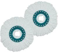 YUETTYY Cabezal de fregona giratorio, cabezal de repuesto lavable para mopa de disco limpio Leifheit, cabezal de fregona de repuesto de microfibra de forma redonda 2/4 piezas (2)