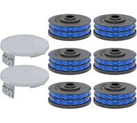 YUETTYY Carrete de repuesto y cubiertas de carrete para cortacésped Ryobi-RLT4027, RLT4125, RLT5027, RLT5127, RLT6030, RLT6130 y accesorios de línea (6+2)