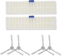 YUETTYY Filtros Cepillos Remplacer para Rowenta ZR740003 para Explorer 60 con filtro de cuidado de alergias para Explorer Robot Series (2 filtros 4 cepillos)