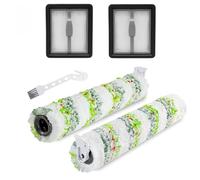 YUETTYY Juego de 5 cepillos de rodillo de repuesto HEPA para aspiradoras Bissell Crosswave HydroSteam Pro 35151 3513, 2 cepillos de rodillo, 2 filtros HEPA, 1 cepillo de limpieza