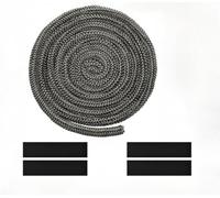 YUETTYY Junta de fibra de vidrio para puerta de estufa de leña, negro, 6/8/10/12/14/16/18/20/25 mm x 2,5 m, cuerda de sellado de estufa, junta refractaria