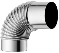 YUETTYY Tubo de combustión de estufa, tubo de codo de 90°, codo de tubo de estufa de acero inoxidable, tubo de combustión resistente al calor, tubo de chimenea para estufas de diámetro 50 mm-100 mm (Ø