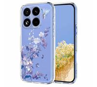 YUEXCIN Funda para Xiaomi 17T Pro 5G, Carcasa Ultrafina TPU Suave Flores Lindo Diseño Prueba Golpes, Cubierta Colorida Delgada Silicona, Violeta