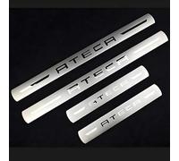YUEXIANGJING 4 Piezas Acero Inoxidable Embellecedores de Umbral de Puerta de Coche para Cupra Ateca Seat Ateca, Autoadhesivo Puerta Guardias del Borde Estribos