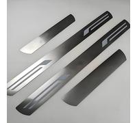 YUEXIANGJING 4 Piezas Acero Inoxidable Embellecedores de Umbral de Puerta de Coche para Ford Transit/Tourneo Custom 2023-2024 2025, Autoadhesivo Puerta Guardias del Borde Estribos