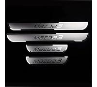 YUEXIANGJING 4 Piezas Acero Inoxidable Embellecedores de Umbral de Puerta de Coche para Mazda 3 BP 2024, Autoadhesivo Puerta Guardias del Borde Estribos