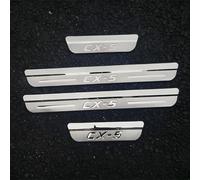 YUEXIANGJING 4 Piezas Acero Inoxidable Embellecedores de Umbral de Puerta de Coche para Mazda CX-5 2024 2023 2022 2021-2017, Autoadhesivo Puerta Guardias del Borde Estribos