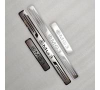 YUEXIANGJING 4 Piezas Acero Inoxidable Embellecedores de Umbral de Puerta de Coche para MG MG3 2018-2024, Autoadhesivo Puerta Guardias del Borde Estribos