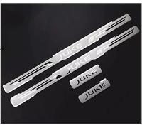 YUEXIANGJING 4 Piezas Acero Inoxidable Embellecedores de Umbral de Puerta de Coche para Nissan Juke 2010-2023 2024, Autoadhesivo Puerta Guardias del Borde Estribos