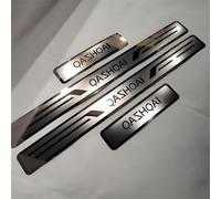 YUEXIANGJING 4 Piezas Acero Inoxidable Embellecedores de Umbral de Puerta de Coche para Nissan Qashqai 2024 2023 2022 2021-2017, Autoadhesivo Puerta Guardias del Borde Estribos