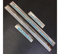 YUEXIANGJING 4 Piezas Acero Inoxidable Embellecedores de Umbral de Puerta de Coche para Nissan Qashqai 2024 2023 2022 2021-2017, Autoadhesivo Puerta Guardias del Borde Estribos