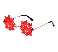 YUEXNKO Gafas de Sol de Snowflake, Gafas de Sol Sin Montura para Hombre y Mujer, Snowflake Sunglasses, Sin Montura Sunglasses, Divertidas Forma de Copos de Nieve, Fiestas de Decoraciones