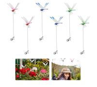 YUEXNKO Libélula Sombrero Clip 6 Piezas Decorativo Hat,Fake 3D Clips Exteriores Patio Macetas