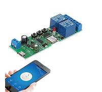 Yueyang Inching/Autoblocante WiFi inalámbrico Smart Switch 1 canal inteligente relé módulo DC 5 V 7-12 V-32 V Control remoto interruptor temporizador con Alexa ewelink en la puerta del garaje (2 CH