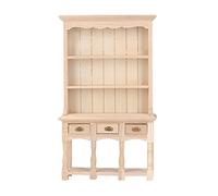 Yueyashux Dollhouse Bookshelf 1/12 Escala Classic Pure Colors DIY Miniatura Bookcase
