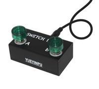 Yueyinpu Pedal de doble interruptor para pedal de efectos de guitarra con cable TRS (interruptor dual de pestillo)