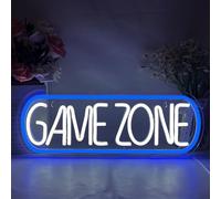 YUEYYNS Zona de Juego Letreros de Neon Game Zone Señal de Neón Fuente de Alimentación USB con Interruptor Adecuado para fiestas, salas de deportes electrónicos, carteles de iluminación para fiestas