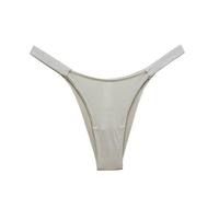 YUEZHAN Braguitas Calzoncillos Pantalones Sexys De Seda De Hielo para Mujer con Cintura Baja Realce De Cadera Deportivos De Moda con Horquilla Alta Talla L Marrón Y Gris (Pantalones En V)