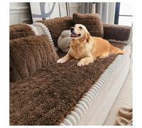 YUEZHONG Funda De Sofá De Felpa For Perros, Fundas De Sofá Antideslizantes For Sofá De 3 Cojines, Protector De Sofá Y Tapete De Cama For Mascotas, Protector De Muebles(Coffee,90x180cm/35x71in)