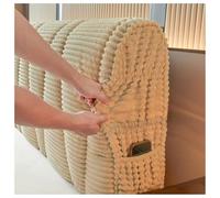 YUEZHONG Funda De Terciopelo For Cabecera De Cama, Tamaño Individual, Matrimonial, Queen Y King, Acolchada Y Gruesa, A Prueba De Polvo For Decoración De Dormitorio.(Khaki,210x70cm/83x27.6in)