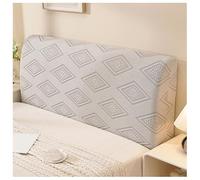 YUEZHONG Funda Elástica For Cabecera De Cama De Terciopelo Jacquard, Funda For Cabecera De Cama For Tamaño Completo Cal King Queen, Protector Universal A Prueba(Diamond Lightgray,Full/43-55in)