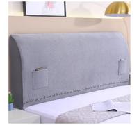 YUEZHONG Funda Elástica For Cabecera De Cama, Tamaño Matrimonial, Queen, California, King, Microfibra con Bolsillos, Protector Antipolvo For Dormitorio.(Gray,180x60cm/71x24in)