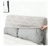 YUEZHONG Fundas De Cabecera Elásticas For Tamaño Full Cal King Queen, Funda Protectora De Terciopelo Jacquard A Prueba De Polvo For Decoración De Dormitorio(Lightgray Flower,Queen/55-67in)