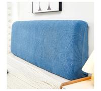 YUEZHONG Fundas De Cabecera Elásticas For Tamaño Queen Cal King Queen, Funda De Cabecera De Terciopelo Jacquard con Hojas, Protectora A Prueba De Polvo(Blue,King/75-83in)