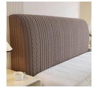 YUEZHONG Fundas Elásticas For Cabecera De Cama Queen Cal King Tamaño Completo, Funda For Cabecera De Cama De Jacquard con Hojas A Rayas(Coffee,Full/43-55in)